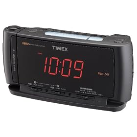 Timex T740 Redi-Set Dual Alarm Clock Radio with Time Projector, Flashlight, Soothing Sounds, and Battery Back-Up (Black) by 