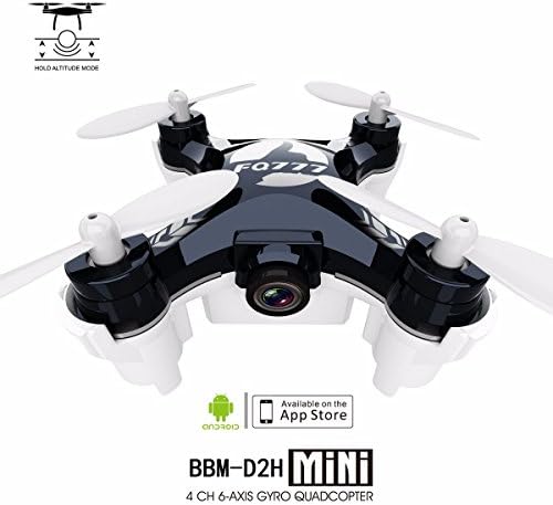 [WIFI FPV Mini Camera Drone] FlyFun Altitude Hold Mode 4 CH 6-Axis Gyro Quadcopter BNF APP Control Black