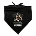 Healer Cleric RPG MMORPG Class Role Playing Game Dog Pet Bandana - Black