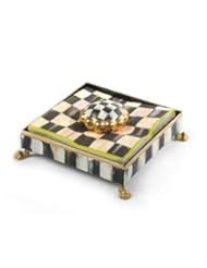 MacKenzie-Childs (p)cocktail Napkin Holder Set - Courtly Check