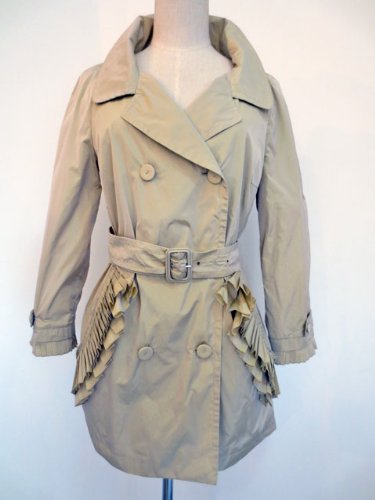 (エルマンノシェルビーノ)ERMANNO SCERVINO スプリングトレンチコート エッグベージュ サイズ40 ７分袖