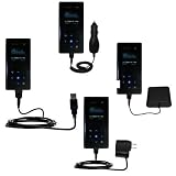 Road Warrior Kit for the Samsung Yepp YP-K5 4GB includes a Car & Wall Charger AND USB cable AND Battery Extender - Gomadic Brand w/ TipExchange Technology