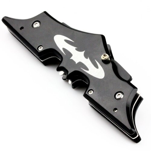 Dark Pocket Folding Knight Black Batman Double Blade Bladed Knife Kit Dark Pocket Folding Knight Black Batman Double Blade Bladed Knife Kit