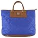 Tory Burch Small Bev Quilted Tote Handbag Peacock Blue
