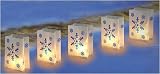 Set Of 5 Glitter Glow Snowflake Luminaries - Clear C7 Lights #72-505