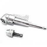 角度付き ビット ドライバ延長1/4 "ドライブ オフセット ドライバー ビット ホルダー &六角シャンク キーレスチャック ドリル ドライバアダプタ電気ドリル