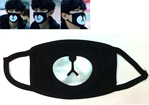 Kpop bear chanyeol silver Flex Imprinted Unisex Mouth Mask