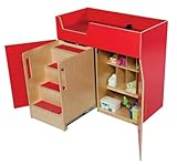 Wood Designs WD21075R Strawberry Red Deluxe Changing Table with Safety Step ....