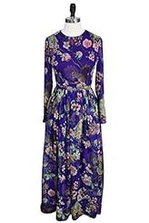 Ankle Length Long Sleeves General Print  Dress