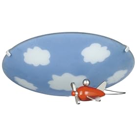 Massive 30110/55/10 Kico Sky Flush with Aeroplane Ceiling Light Multi Colour