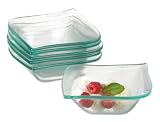 Verso 922266 6er Set Schüssel La Musica, Glas, 13 x 13 cm