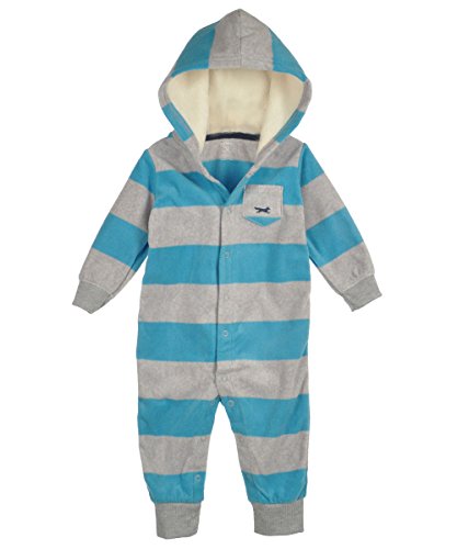 Carter's Baby Boys' Striped Fleece Pram (Baby) - Gray