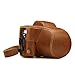 MegaGear Olympus OM-D E-M10 Mark III (14-42mm) Ever Ready Leather Camera Case and Strap, with Battery Access - Light Brown - MG1347