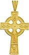 14K Gold Celtic Cross Pendant