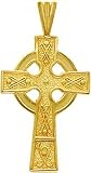 14K Gold Celtic Cross Pendant