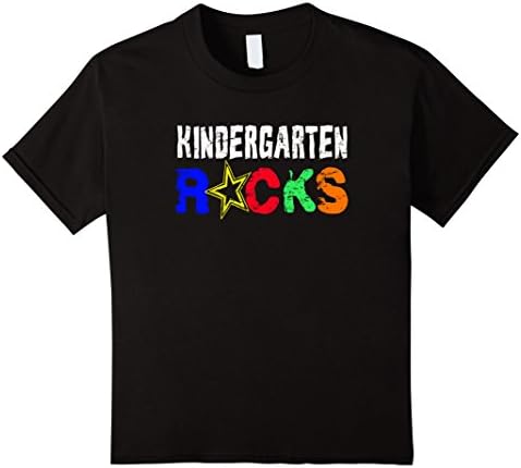 Kids Kindergarten Rocks Tshirt Teacher Student First Last Day 6 Black