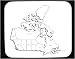 Mouse Pad with country, map, provinces, canada, outline