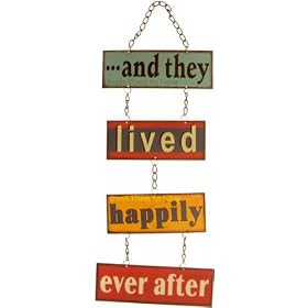 And They Lived Happily Ever After Retro Metal Hanging Sign
