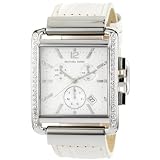Michael Kors Womens MK2198 White Leather Rectangle 