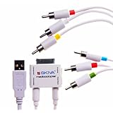 Skiva Component+Composite Video / AV Cable for iPhone, iPad2, iPad and iPod