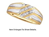 Nice Men's 2Tone Genuine Gold and Diamond Ring
