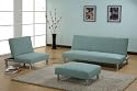 Furniture online: Light Blue Fabric Klik-Klak Sofa Bed Sleeper & Chair