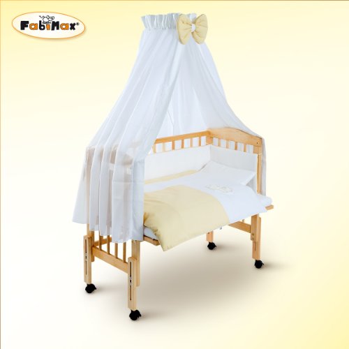 Imagen 5 de FabiMax cuna de colecho PRO, incluye textil de cuna Patricia completo crema, colchón SILVER