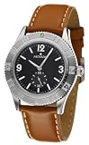Movado - Gentry Sport - 0604992 - Montre Homme - Acier - Quartz Analogique - Cadran Noir - Bracelet Cuir Marron Clair
