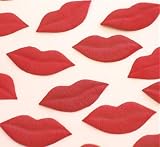 Red Silk Lips Confetti (200 silk lips per bag)