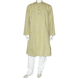 Mens Clothing Kurta Pajama Long Sleeve Cotton Dress Size M Chest: 38 inches (gkp557a)