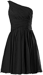 Pleated 2014 Chiffon One Shoulder Short Bridesmaid Dress/Party Dress 