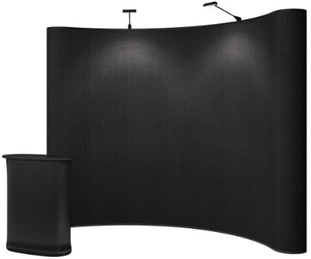 PREMIUM SERIES 10' POP UP DISPLAY - Trade Show Booth Exhibit - Includes Podium Conversion and LED Lights!