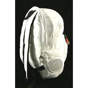 Fi-hi Sugar White Puffy Speaker Backpack