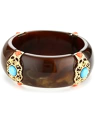 RAIN Brown and Turquoise Bangle Bracelet