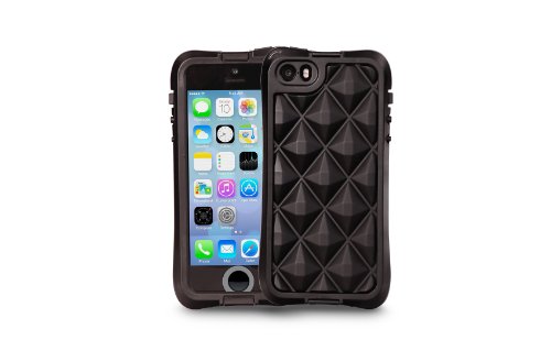 The Joy Factory aXtion Go Rugged Waterproof Case with Diamond Air Cushion Technology for iPhone 5/5S, Touch ID Compatible, Black