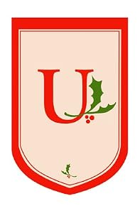 Monogram Holiday Garden Size Flag - U