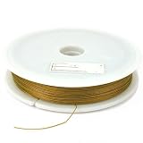 328 Ft Flexible Yellow Coated Beading Wire 7 Str 0.38mm