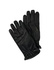 Apparel: Isotoner Mens Genuine Leather Gloves Smartouch Technology, Large, Black