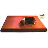 XXL Extra Large 55"X37"X4" Orthopedic Memory Foam Pet Dog Bed with waterproof brown suede cover for larger dog