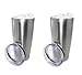 Stainless Steel Tumbler Set - Set of 2 - 20 Oz. Tumblers - Keep Ice Frozen for 55 Hours - Eskimo Personal Cooler Mugs with EskiLock Lid