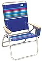 High Boy 4 Position Beach Chair - Blue with Stripes