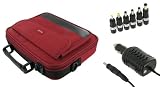 41Crn0QhldL. SL160  rooCase 2n1 Combo   Toshiba Satellite T115 S1100 11.6 Inch Netbook Carrying Bag Case and 12v Car Charger   Red / Black Classic Series