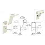 Buy CRL Oyster White Quick Connect Aluminum Hand Rail Bracket for 1-1 2 Diameter... by C.R. Laurence