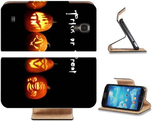 Halloween Variety Pumpkin Carving Decorations Samsung Galaxy S4 Flip Cover Case with Card Holder Customized Made to Order Support Ready Premium Deluxe Pu Leather 5 inch (140mm) x 3 1/4 inch (80mm) x 9/16 inch (14mm) Luxlady S IV S 4 Professional Cases Accessories Open Camera Headphone Port I9500 LCD Graphic Background Covers Designed Model Folio Sleeve HD Template Designed Wallpaper Photo Jacket Wifi 16gb 32gb 64gb Luxury Protector Micro SD Wireless Cellphone Cell Phone