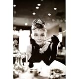 Audrey Hepburn Movie (Breakfast at Tiffany's, With Cigarette) Poster Print - 24x36