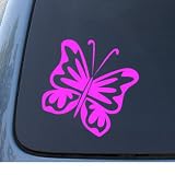 BUTTERFLY - Monarch Moth - Car, Truck, Notebook, Vinyl Decal Sticker #1086 | Vinyl Color: Pink
