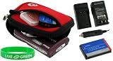 3n1 Neoprene Sleeve (Spicy Red) Case / EN-EL12 900mAh Li-Ion Battery / AC DC Charger for Nikon Coolpix S630 Digital Camera Royal Purple