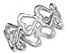 Sterling Silver Open Hearts Band Ring.