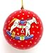 Hand Painted Paper Mache Christmas Ornament- Rocking Horse