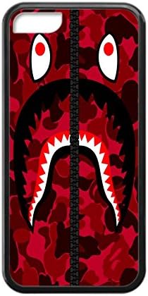 Bape Shark Red Army Pattern Iphone 5C Case, Bape Shark Red Army Pattern Case for Iphone 5C TPU Case